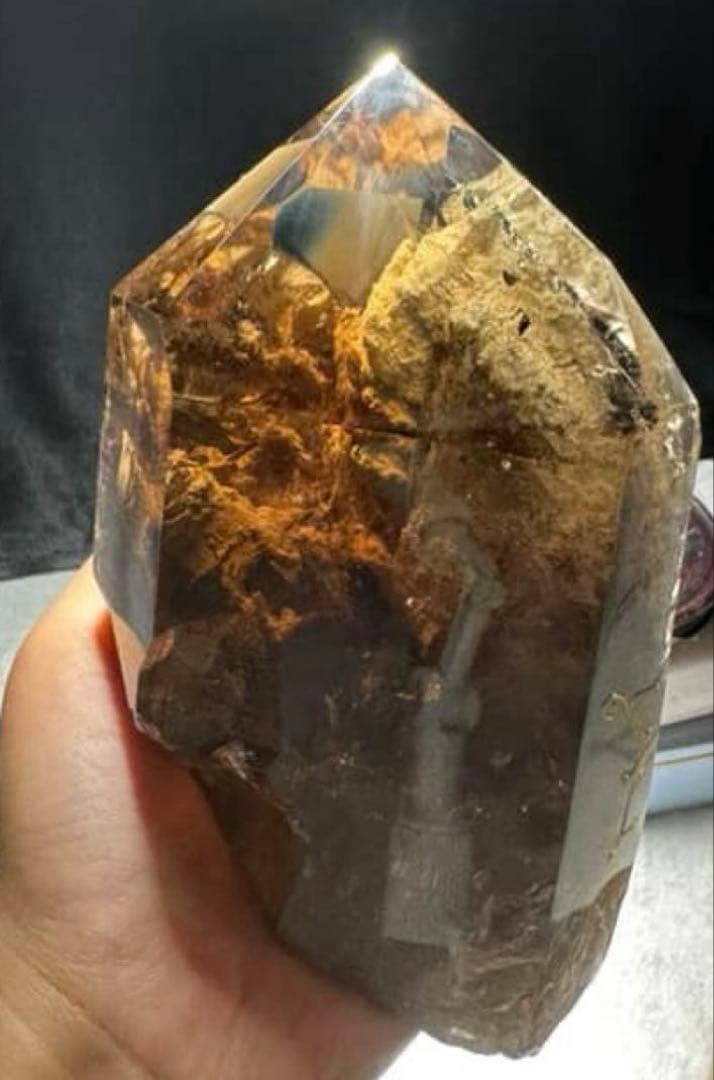 超高品質　ガーデンクォーツ　スモーキークォーツ　共生