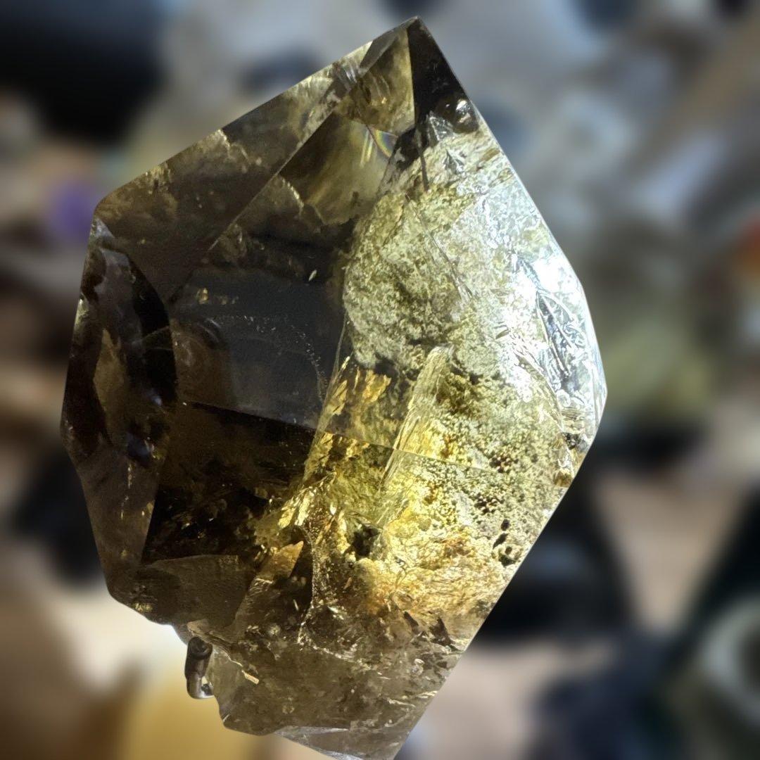 超高品質　ガーデンクォーツ　スモーキークォーツ　共生