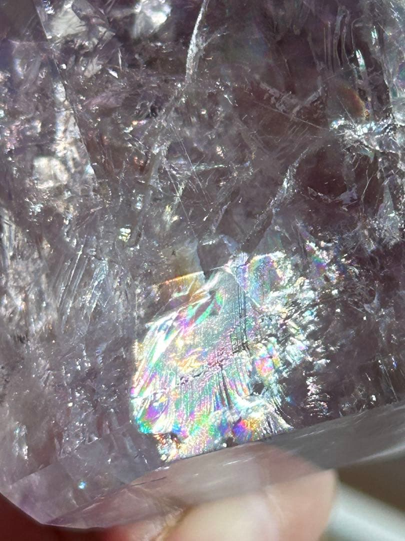 ファントムアメジスト　ミニタワー　天然石　置物