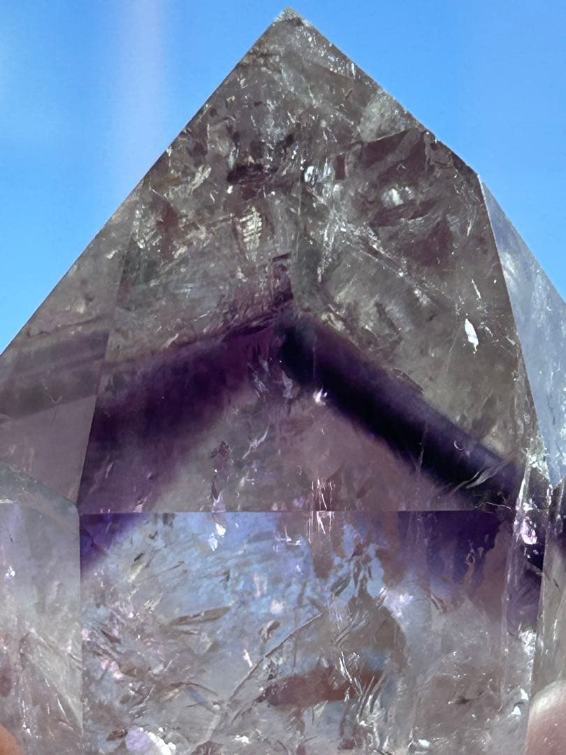 ファントムアメジスト　ミニタワー　天然石　置物