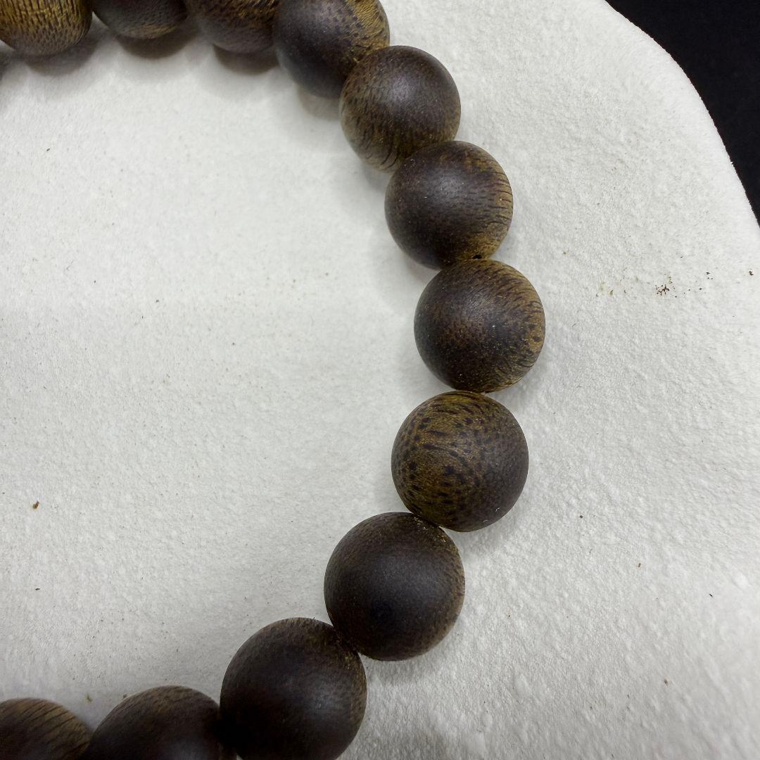 R056 極上緑油伽羅伽楠香奇楠香沈香手串 高級ブレスレット重さ：10.8g