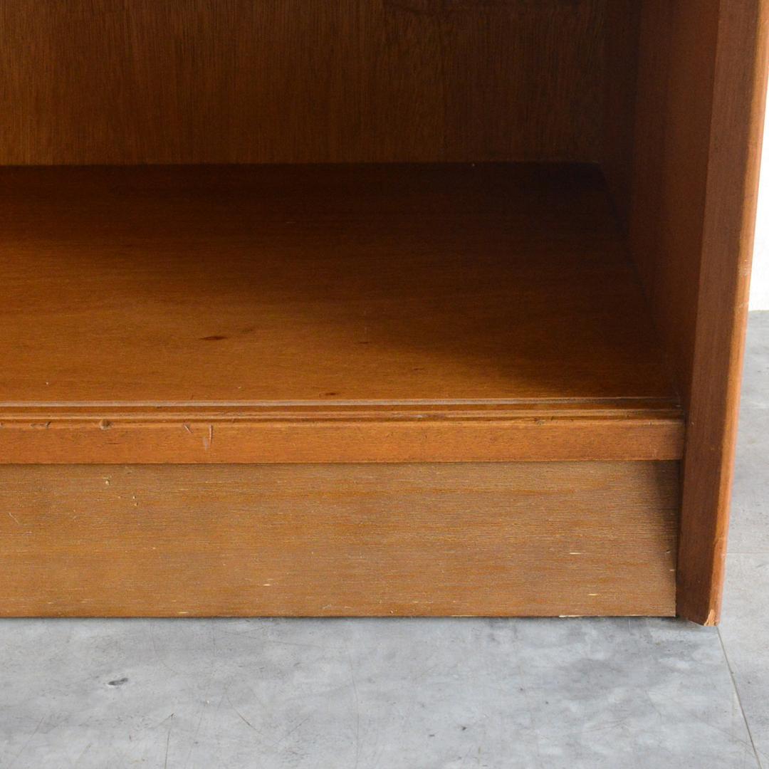 ヴィンテージ チーク ガラスキャビネット カップボード ディスプレイキャビネット