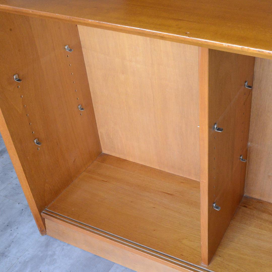 ヴィンテージ チーク ガラスキャビネット カップボード ディスプレイキャビネット