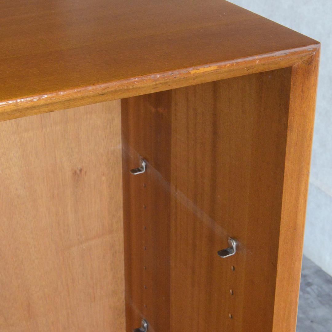 ヴィンテージ チーク ガラスキャビネット カップボード ディスプレイキャビネット