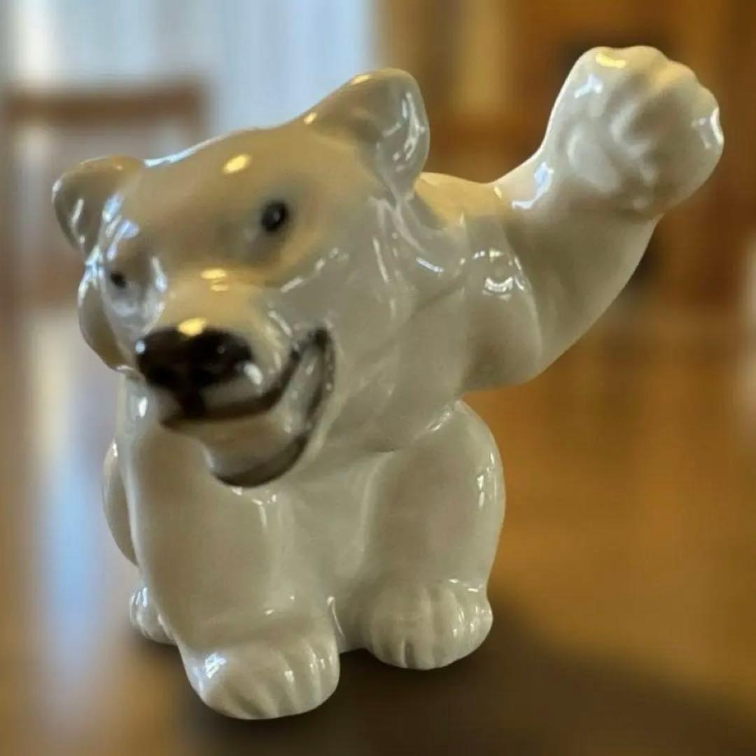 ロイヤルコペンハーゲン 置物 バイキング&白熊