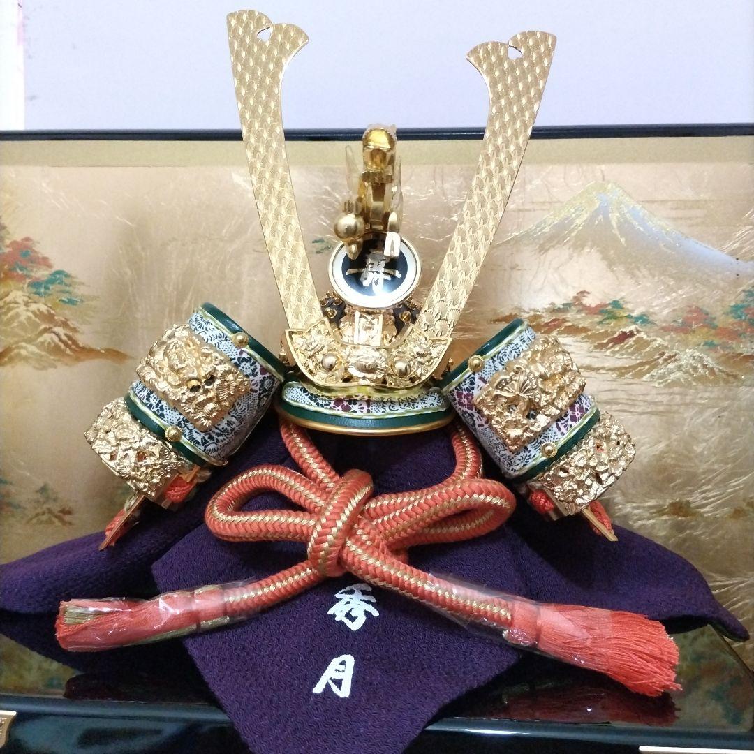 ☆used☆人形の秀月 5月人形 兜平飾り 本金箔 品番 SB5209 2-1