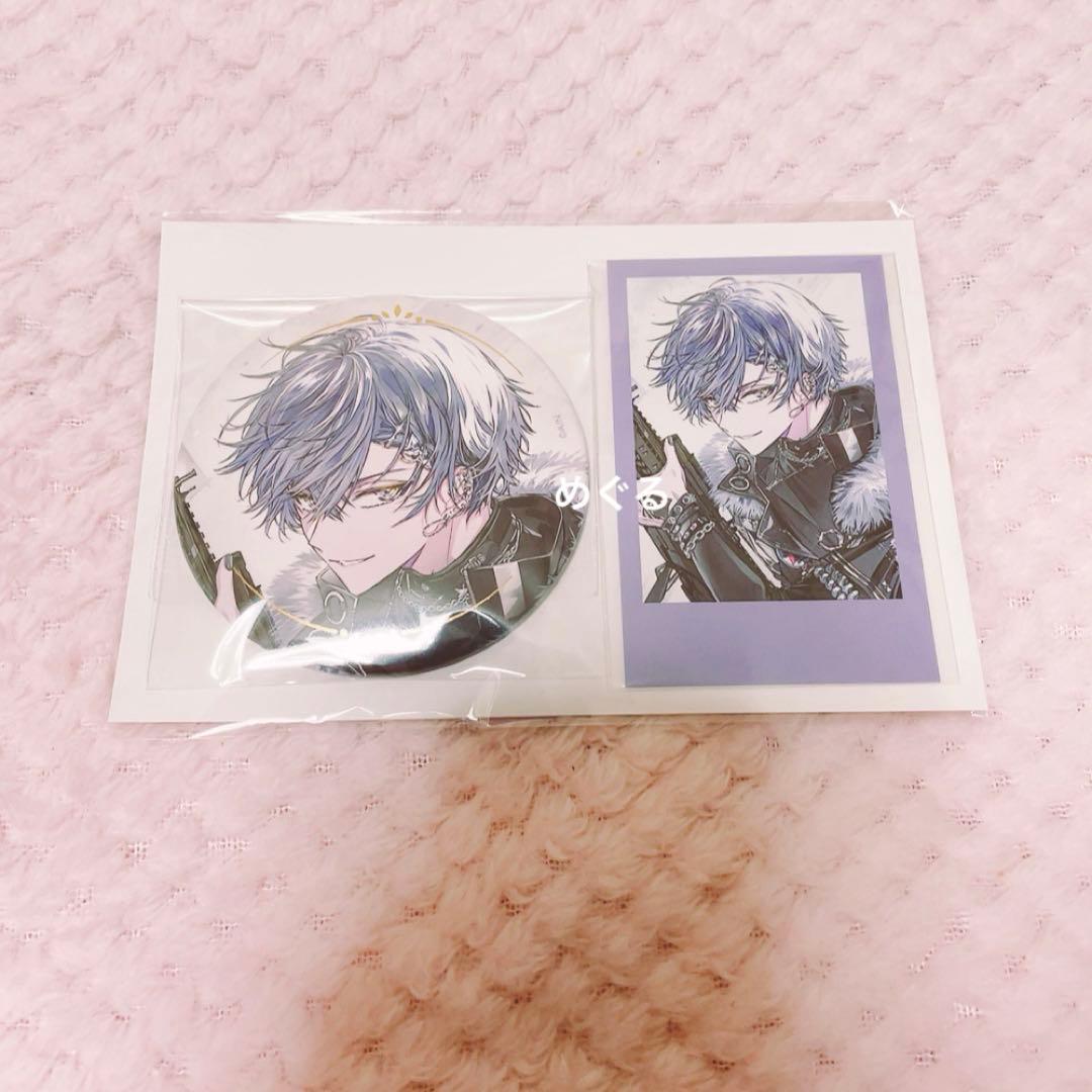 小柳ロウ 誕生日グッズ ボイス 2025 箔押し缶バッジ チェキ風カード