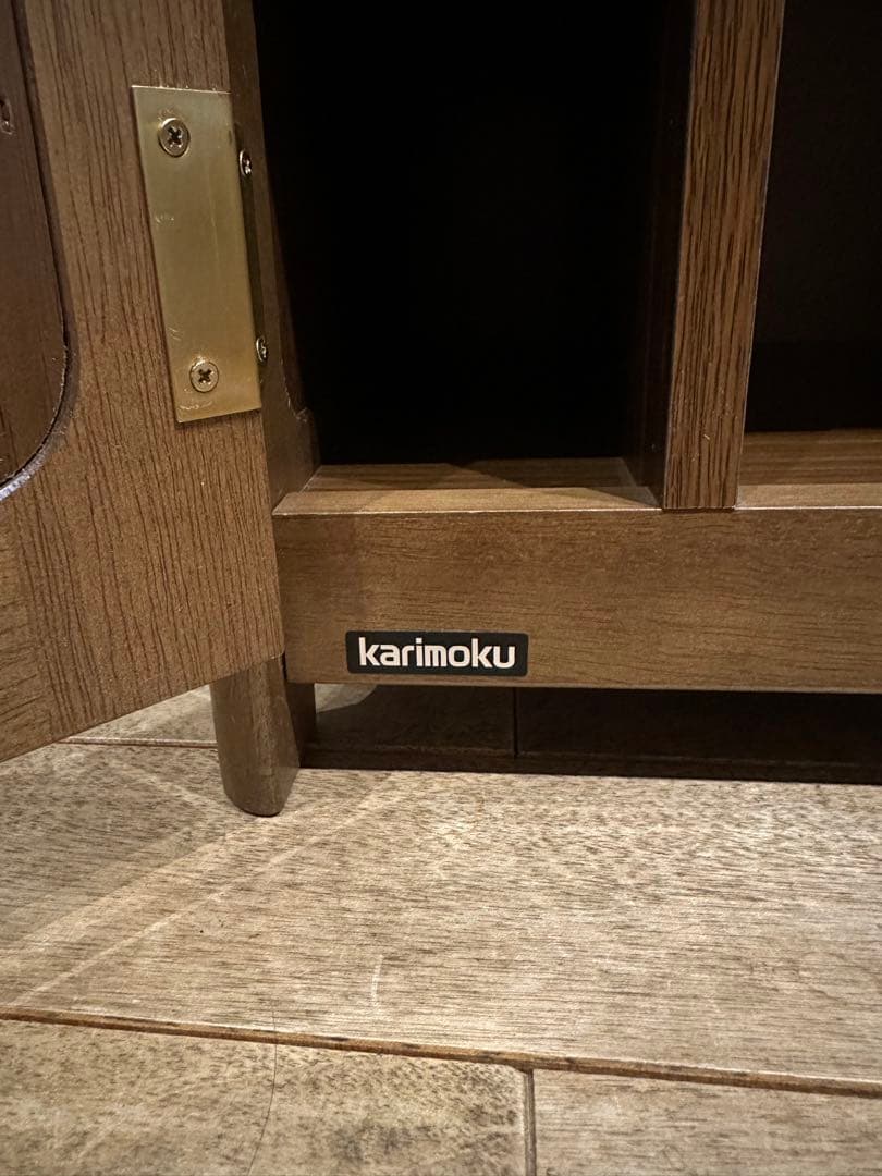 極美品 karimoku カリモク 電話台 FAX台 キャビネット