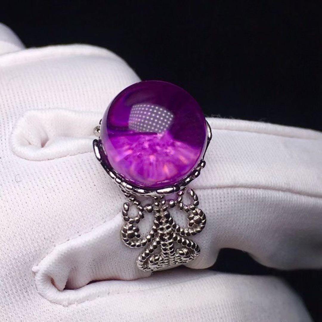 ⭐︎【天然 】アメジスト リング s925 12.5mm