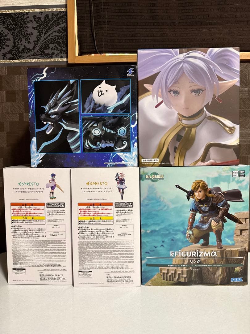 フィギュア　５点(にゃんこ大戦争　モンスト　ゼルダ　フリーレン)
