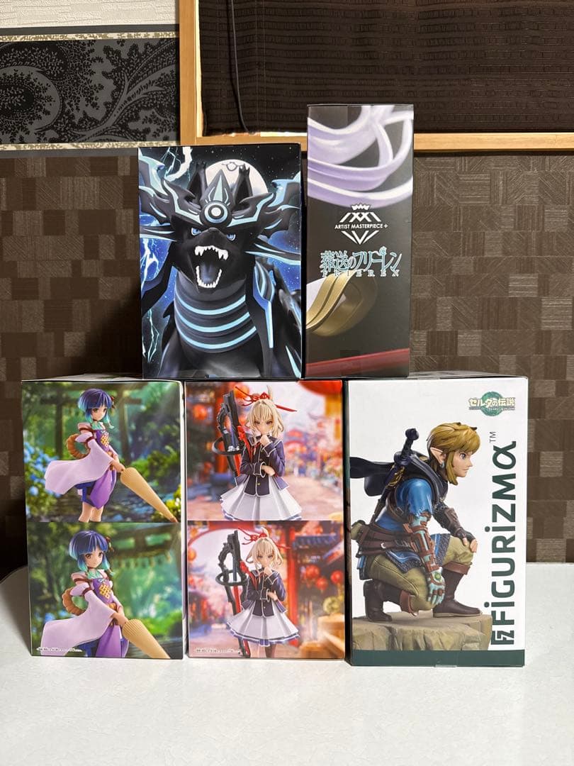 フィギュア　５点(にゃんこ大戦争　モンスト　ゼルダ　フリーレン)