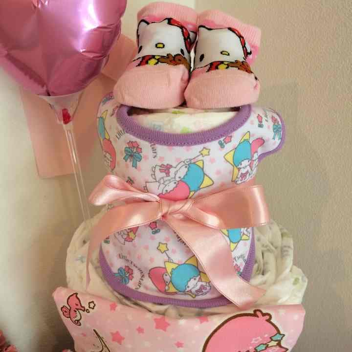 送料無料◼️サンリオスペシャルおむつケーキ♩マイメロ12ヶ月フレームキティ