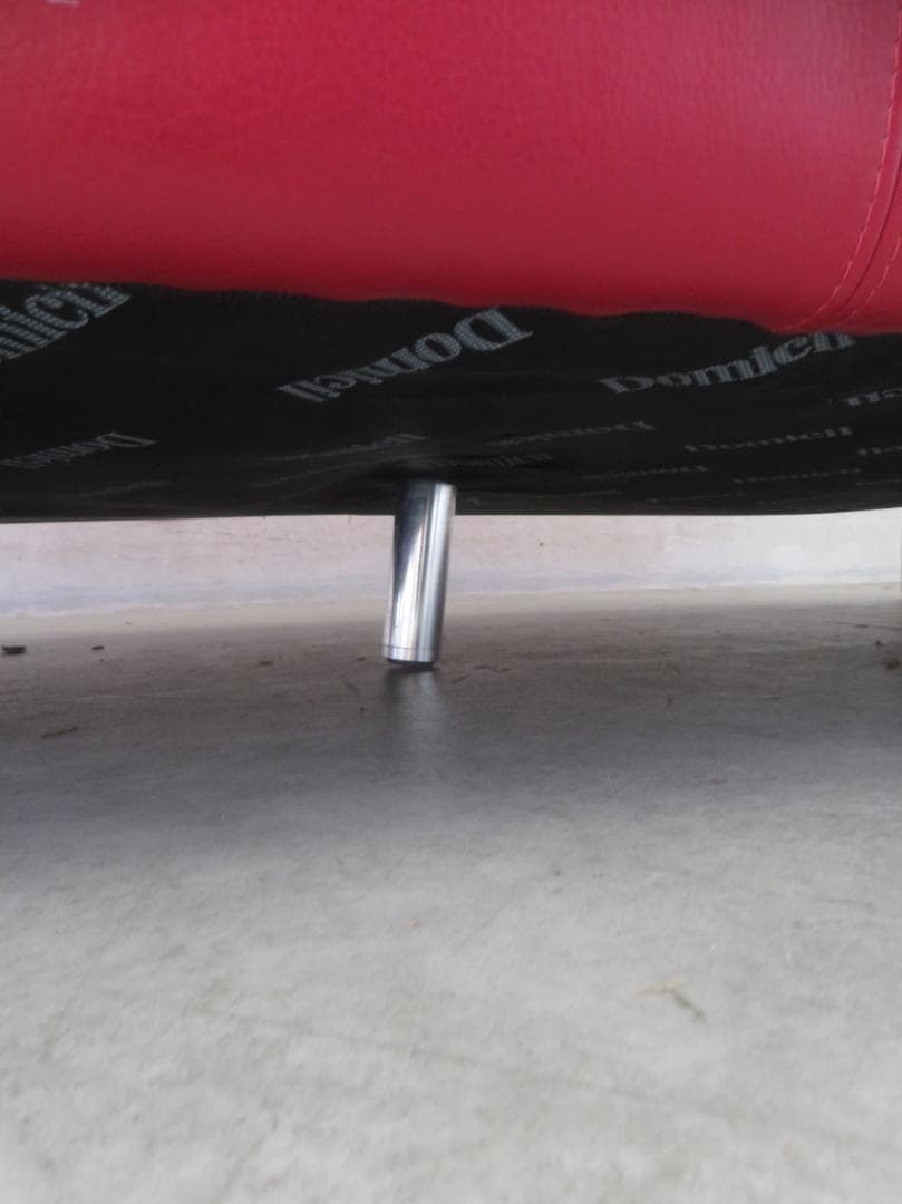 IDC大塚家具■ドミシール■総革■赤■3人掛けソファ■最高級■32万■