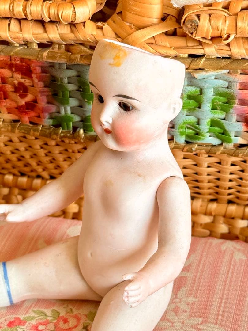 アンティーク　ミニョネット　ドール　オールビスク