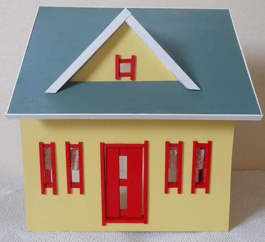 ドールハウス　ハンドメイド｜クリスマスハウス・花柄