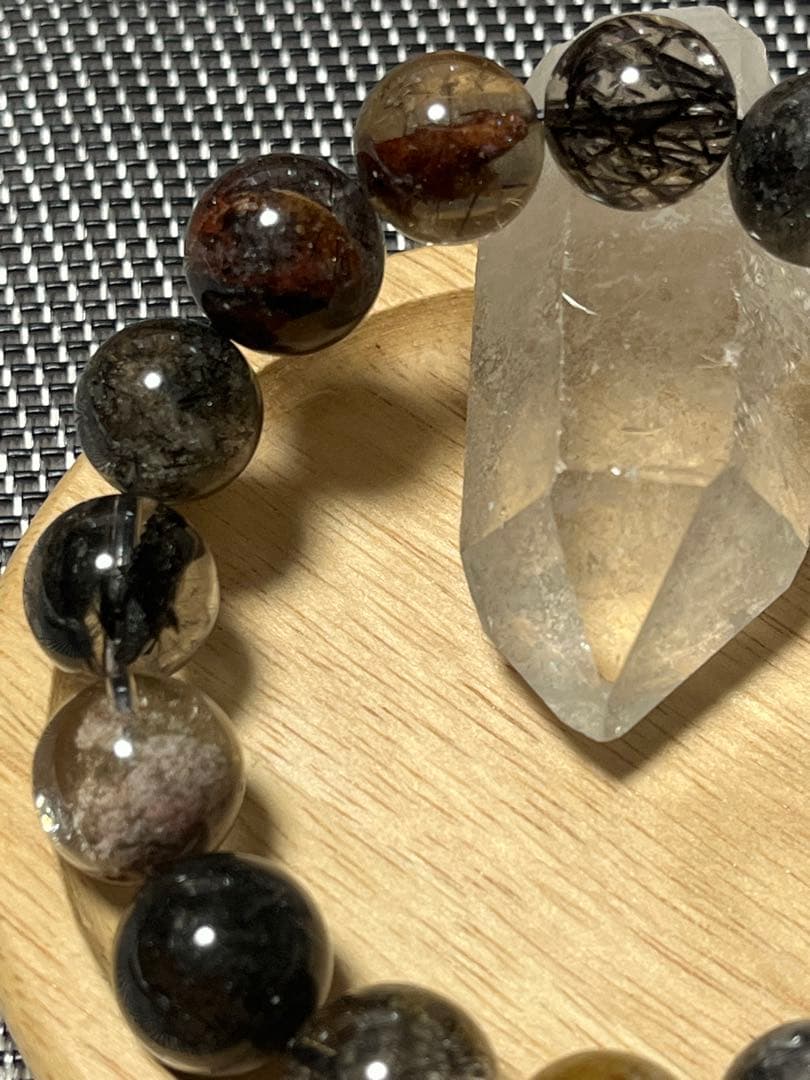 高品質 ガーデンルチルクォーツ ブレスレット 約14mm