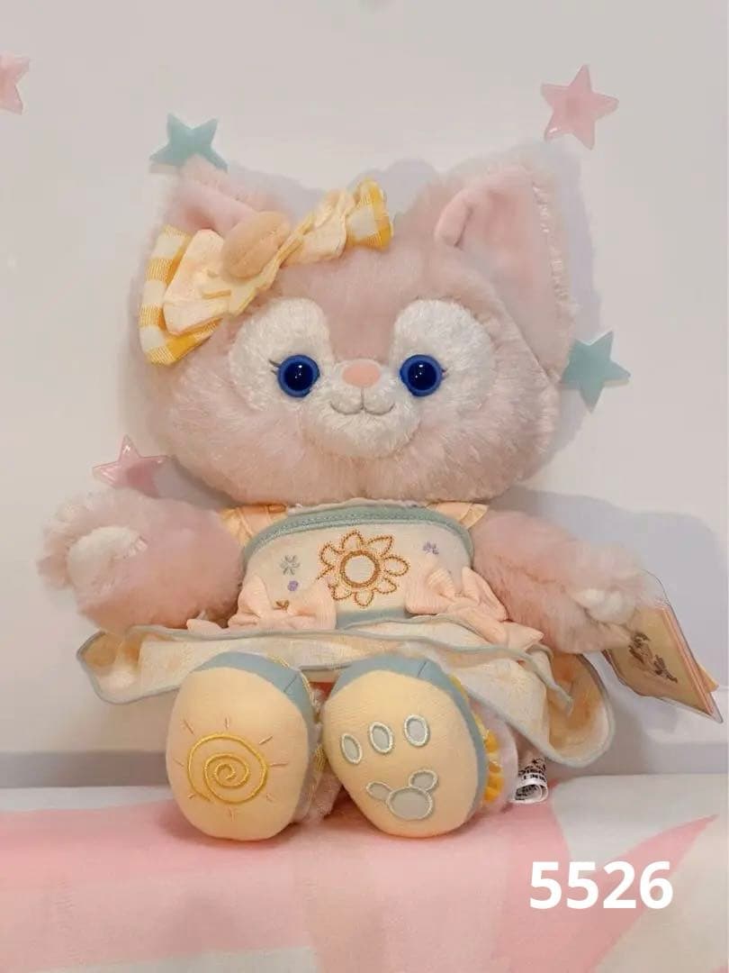 お顔厳選　上海ディズニー　虹　カラフル　リーナベル　ぬいぐるみss5526