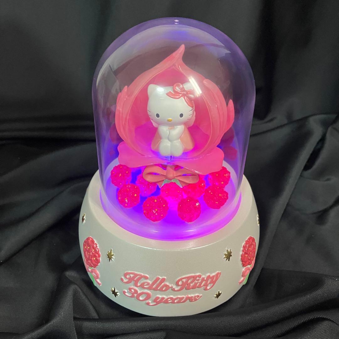 【匿名配送/希少】ハローキティ30周年/ジオラマライトアップオルゴール/電池付き