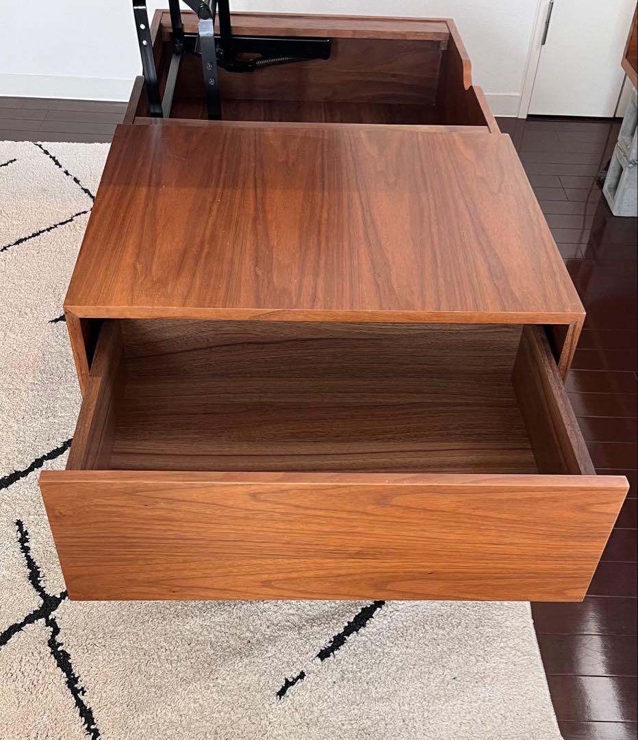 リフティングテーブル　LOWYA ロウヤ 昇降式 鉄脚 木製