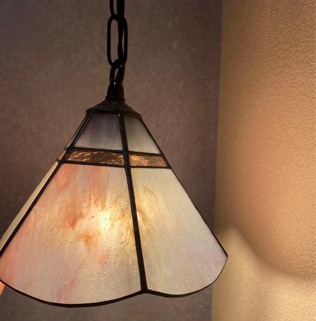 ステンドガラスペンダントライト 装飾工芸品規格（ミニステンドグラス付き）