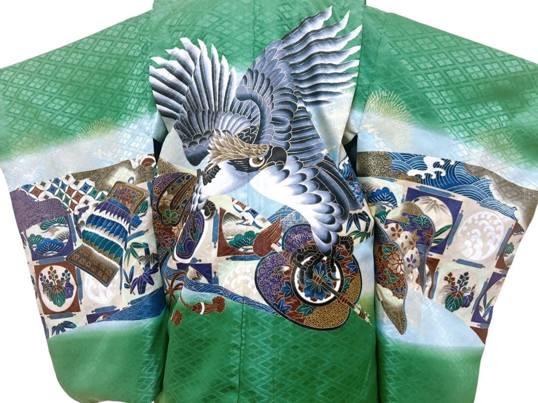 5歳フルセット♡七五三　男の子　一式　緑　鷹