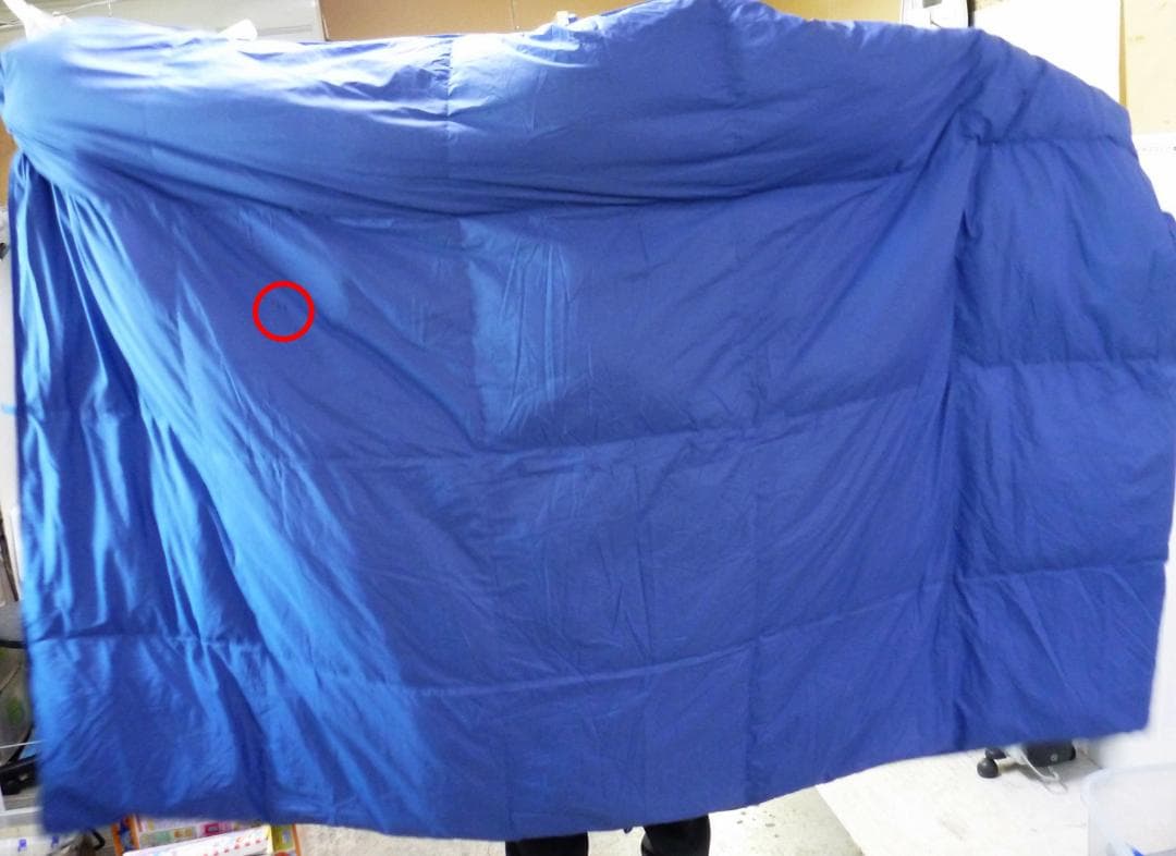 羽毛合い掛け布団 ナチュラルグースダウン95％ シングル ネイビー