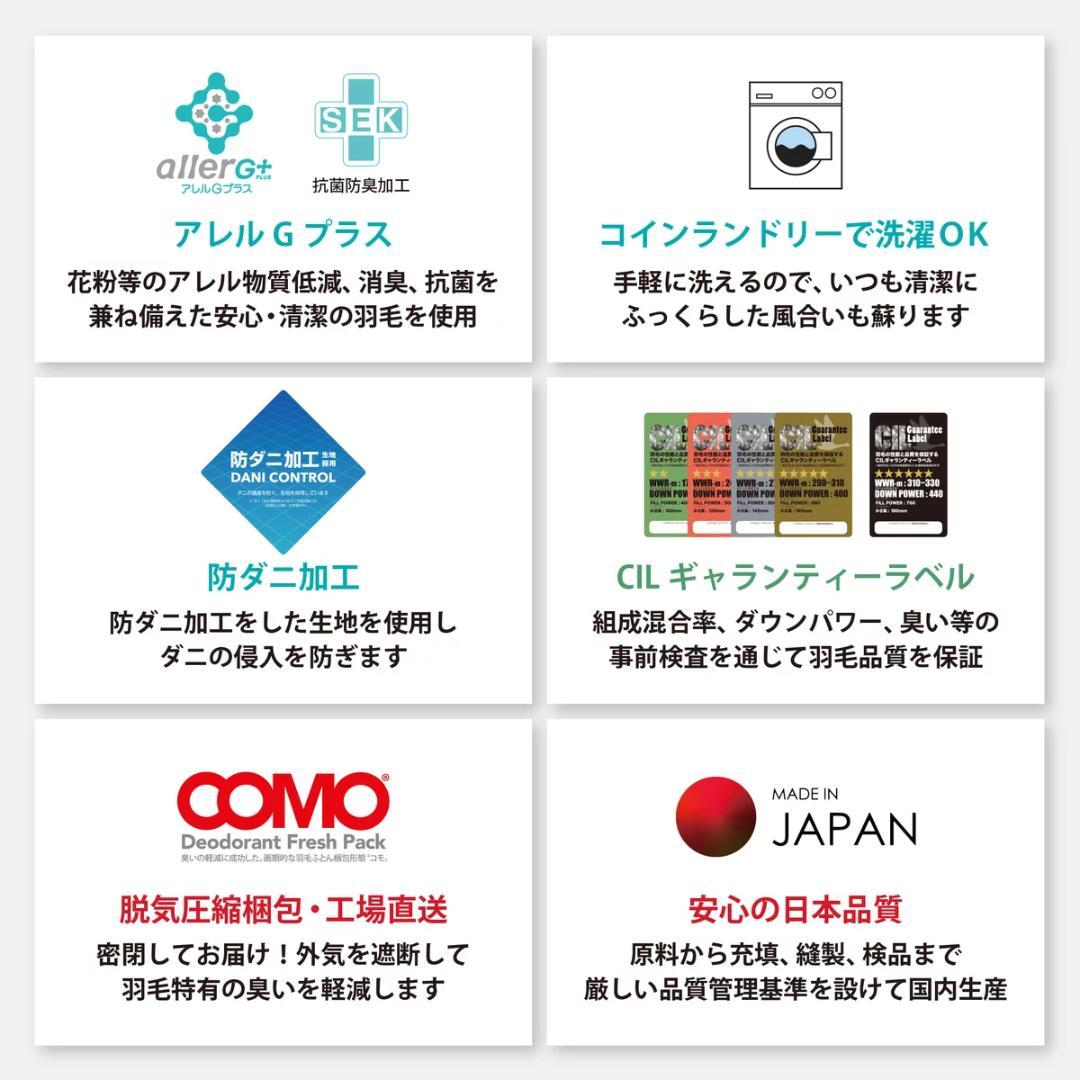 羽毛合い掛け布団 ナチュラルグースダウン95％ シングル ネイビー