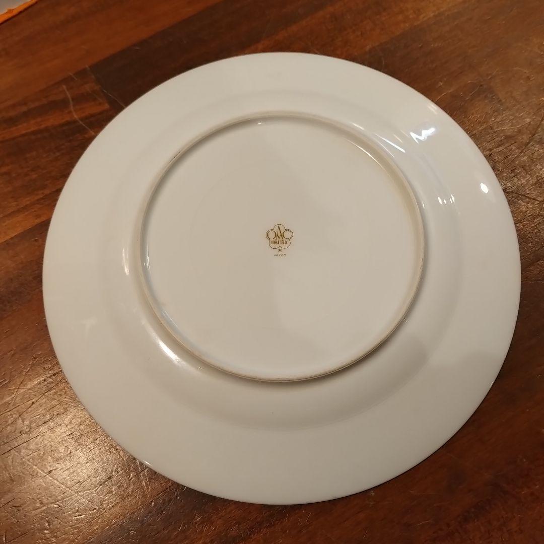 大倉陶園　瑠璃　エンボス 皿　プレート　約25.8cm 6枚