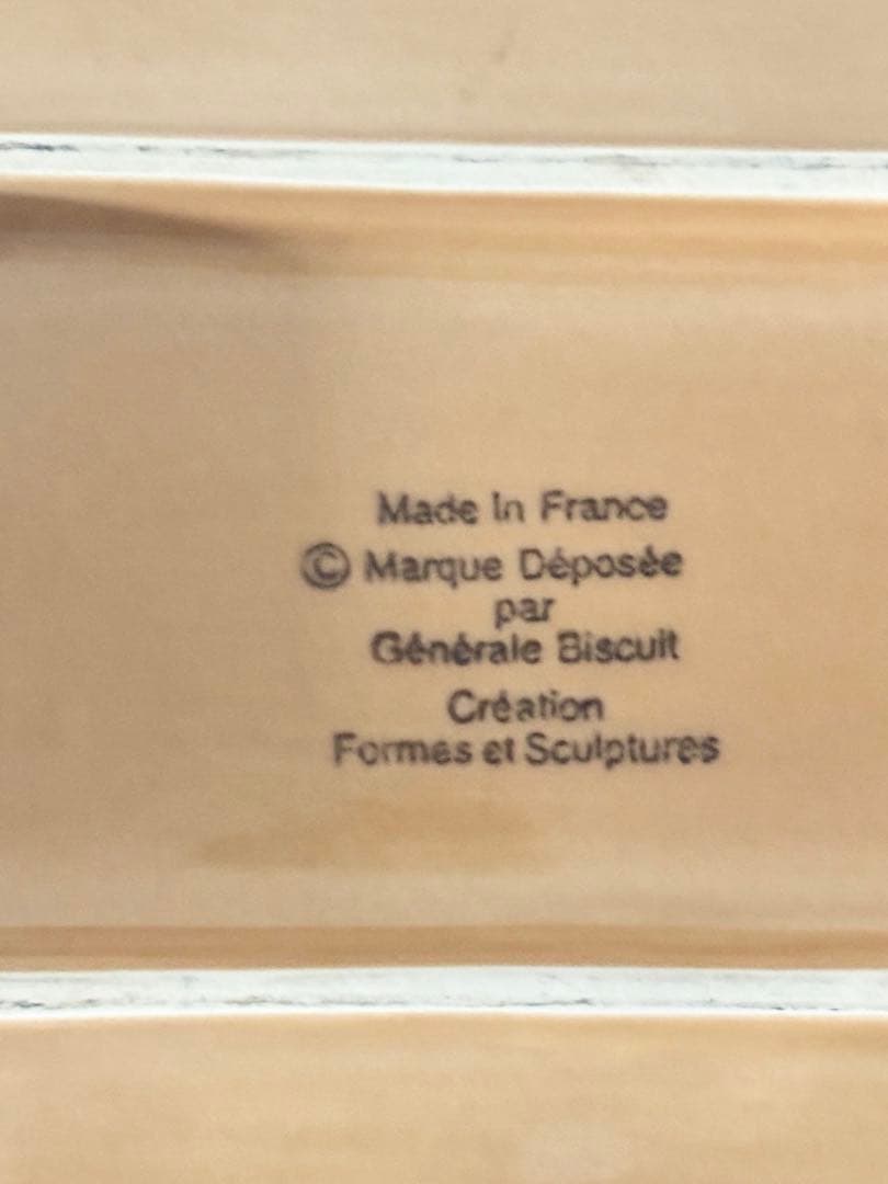 【フランスヴィンテージ】LU　ビスケット　　バターケース　陶器