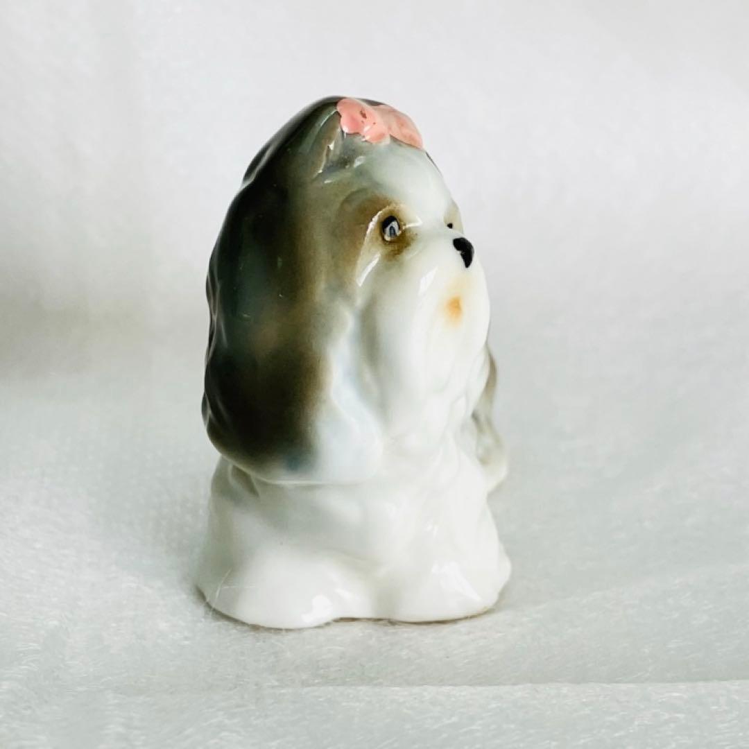 Goebel ゲーベル社 ヨークシャーテリア 犬 陶器 置物 ホワイトとグレー