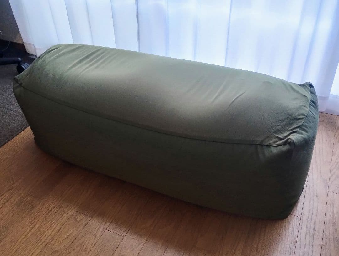 無印良品 人をダメにする ビーズソファ 長方形 カーキ