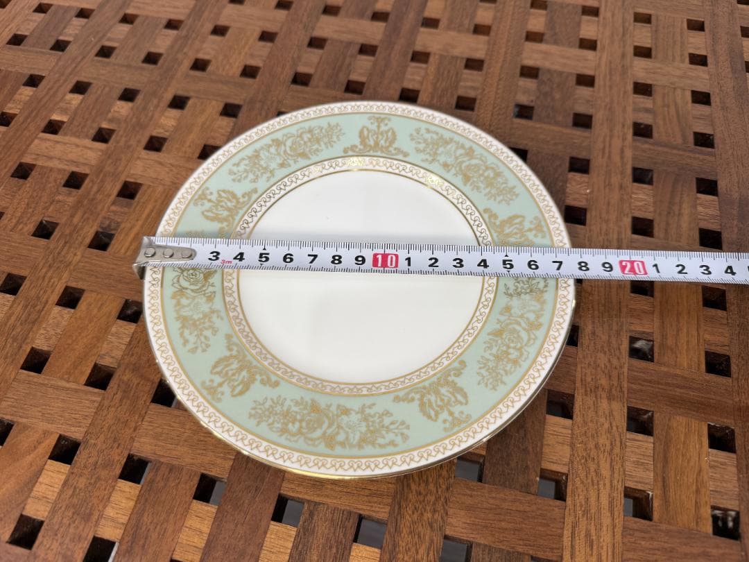  コロンビア セージグリーン ディナープレート(小) 黒壺マーク