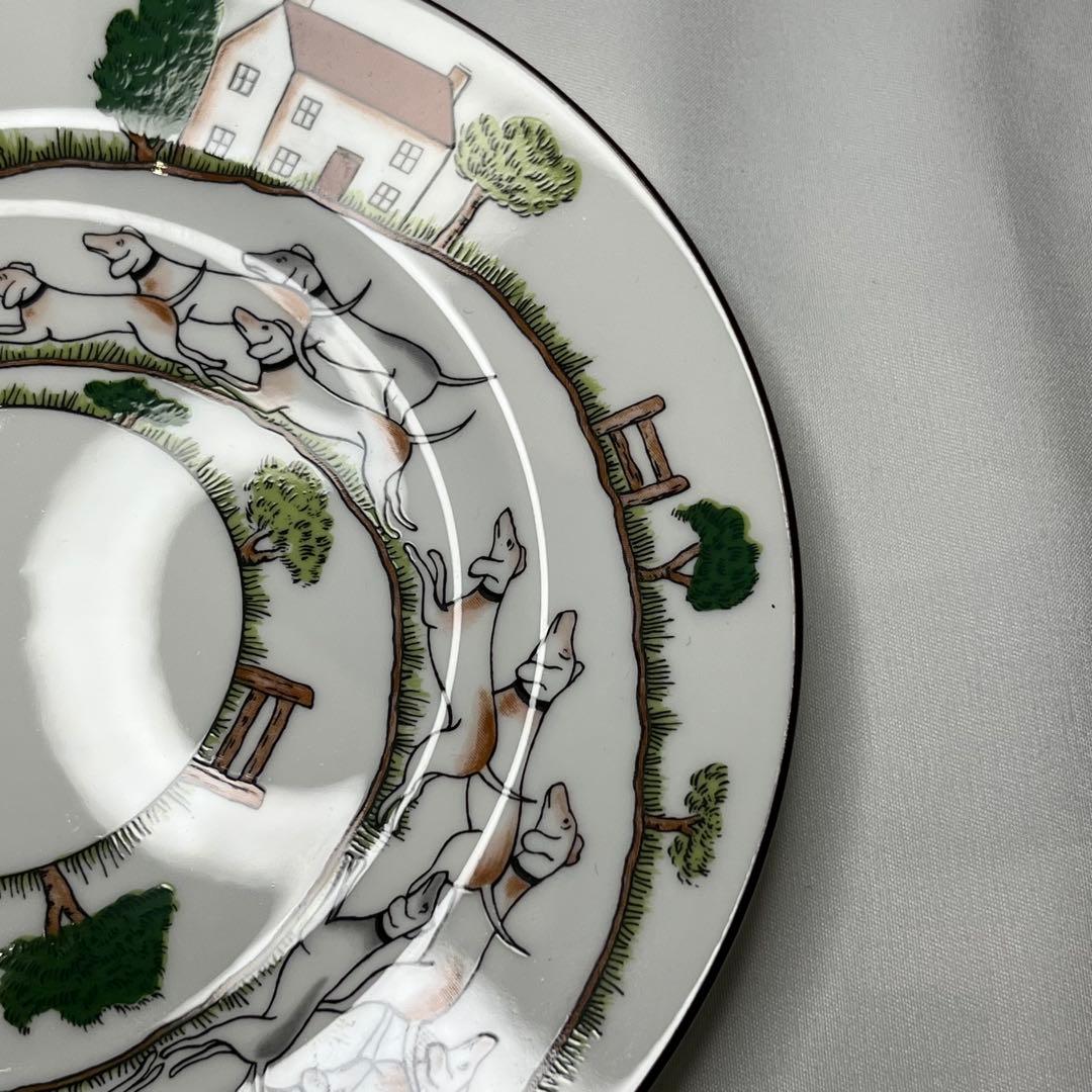 ウェッジウッド ハンティングシーン　カップ＆ソーサー　デザートプレート