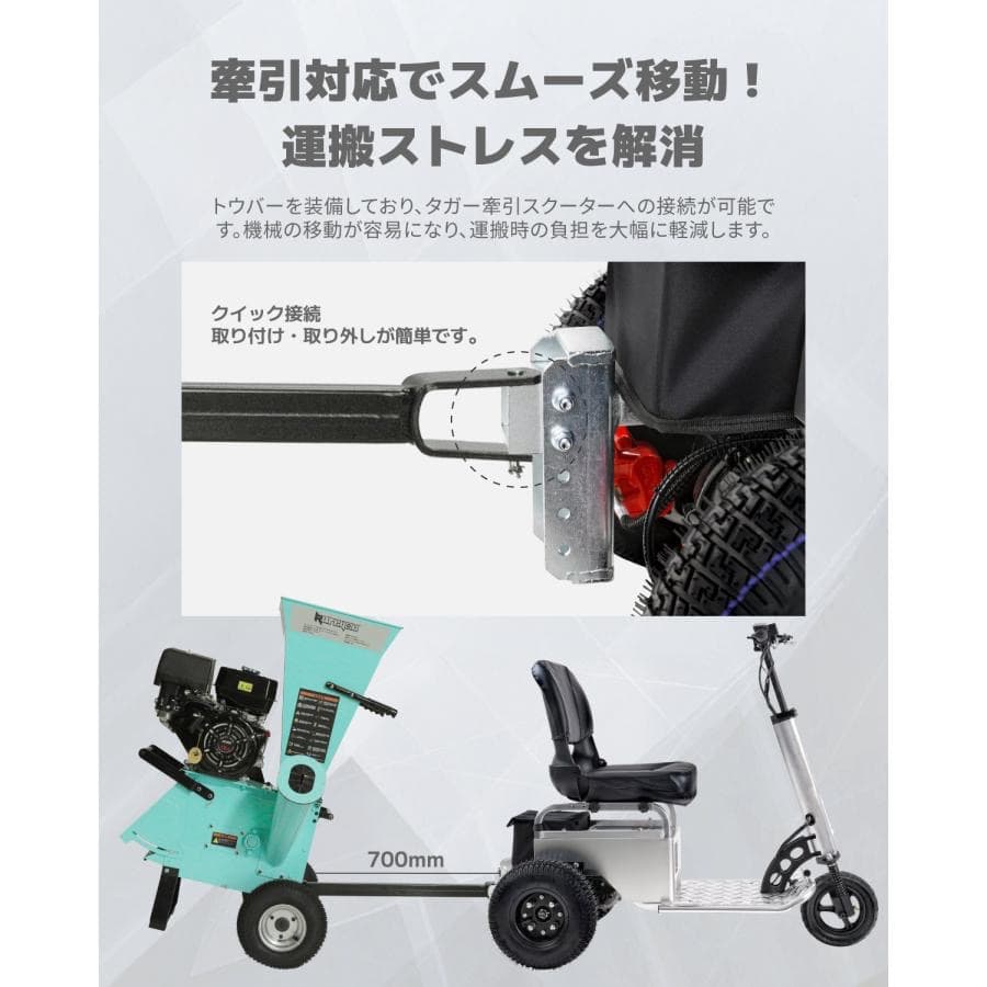 エンジン粉砕機 竹/木材最大130mm粉砕能力 15馬力 半自動 ゴミ処理