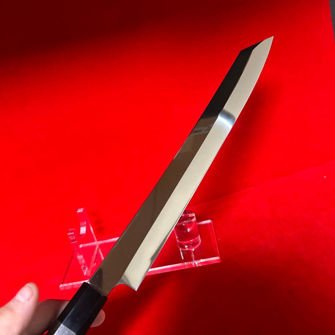 包丁　剣型切付　尺　鏡面仕上げ　箱付　未使用品