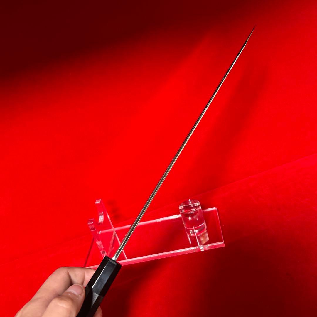 包丁　剣型切付　尺　鏡面仕上げ　箱付　未使用品