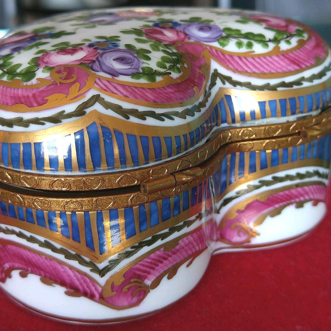 リモージュ　ハート型ボックス　アンティーク