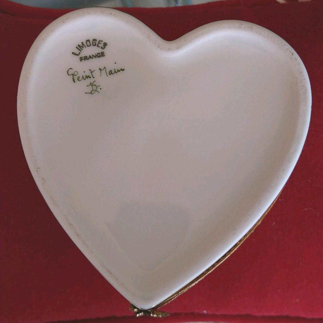 リモージュ　ハート型ボックス　アンティーク