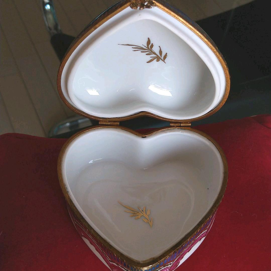 リモージュ　ハート型ボックス　アンティーク