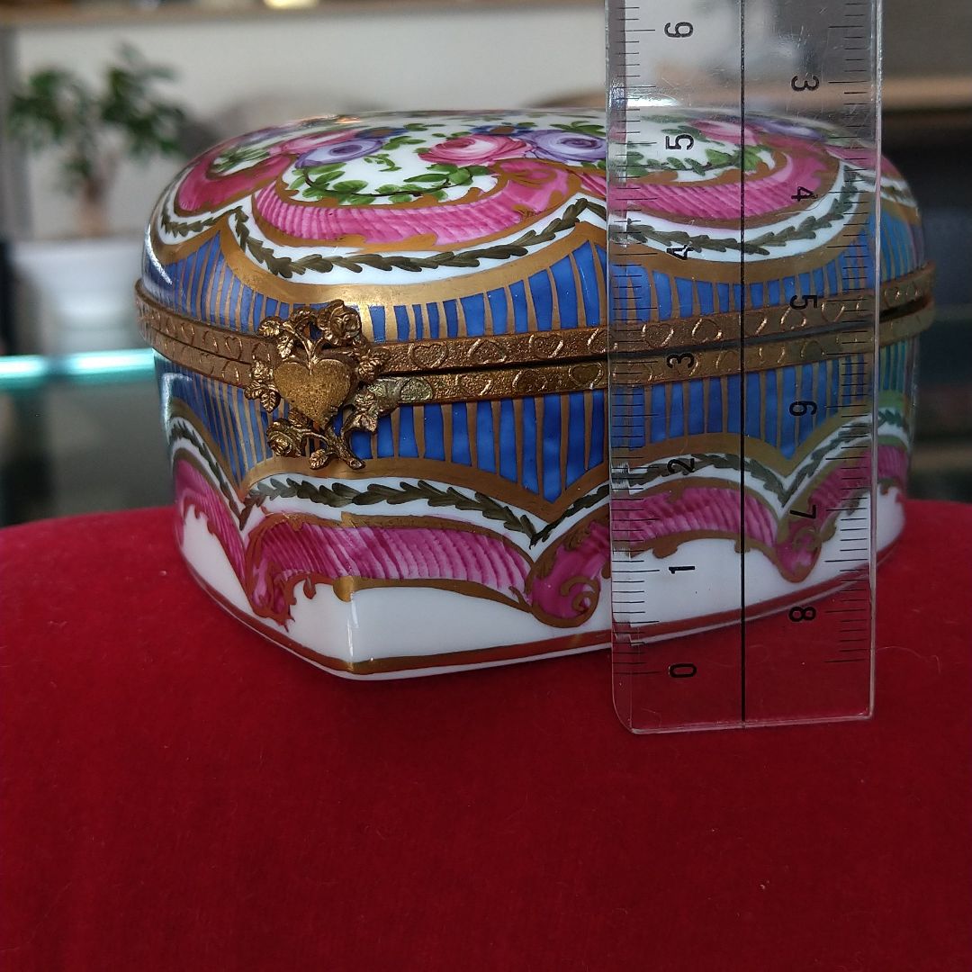 リモージュ　ハート型ボックス　アンティーク