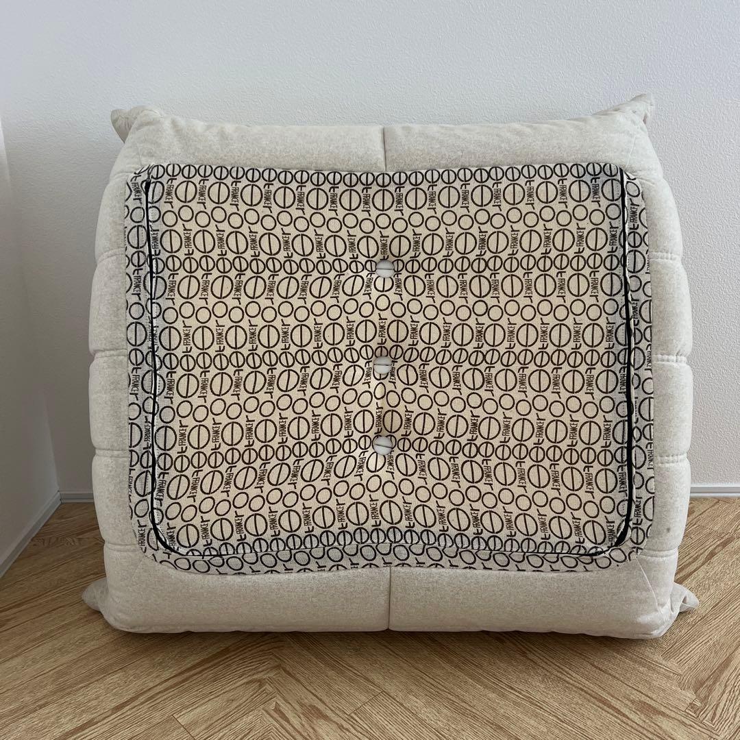 リーンロゼ トーゴ 50周年限定生地　パフ ベージュ DENDEN オットマン