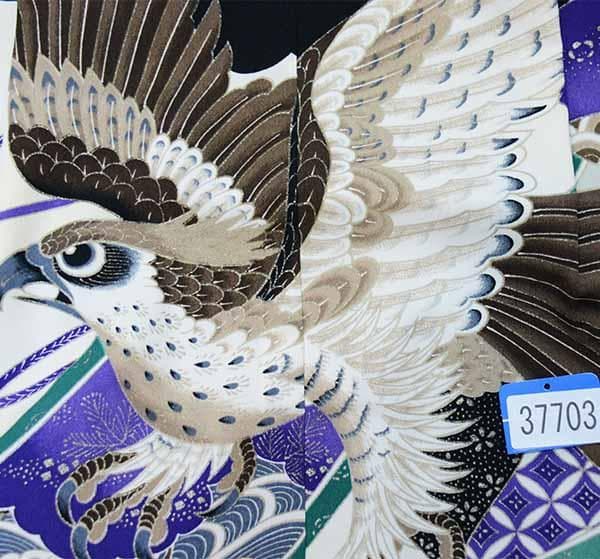 七五三 5歳 羽織 袴 着物フルセット 肩上有り腰上無し NO37703