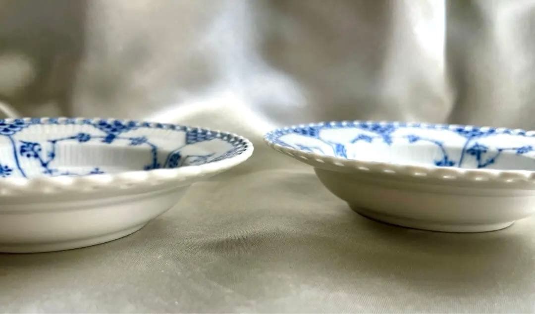 【未使用】稀少★ロイヤルコペンハーゲン　フルレース　ディーププレート15㎝