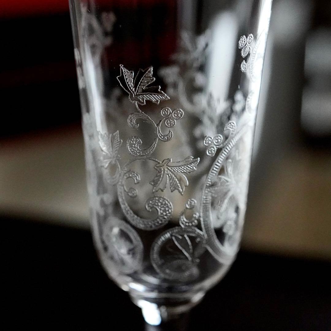 希少☆オールド バカラ ラファイエット☆シャンパンフルート グラス