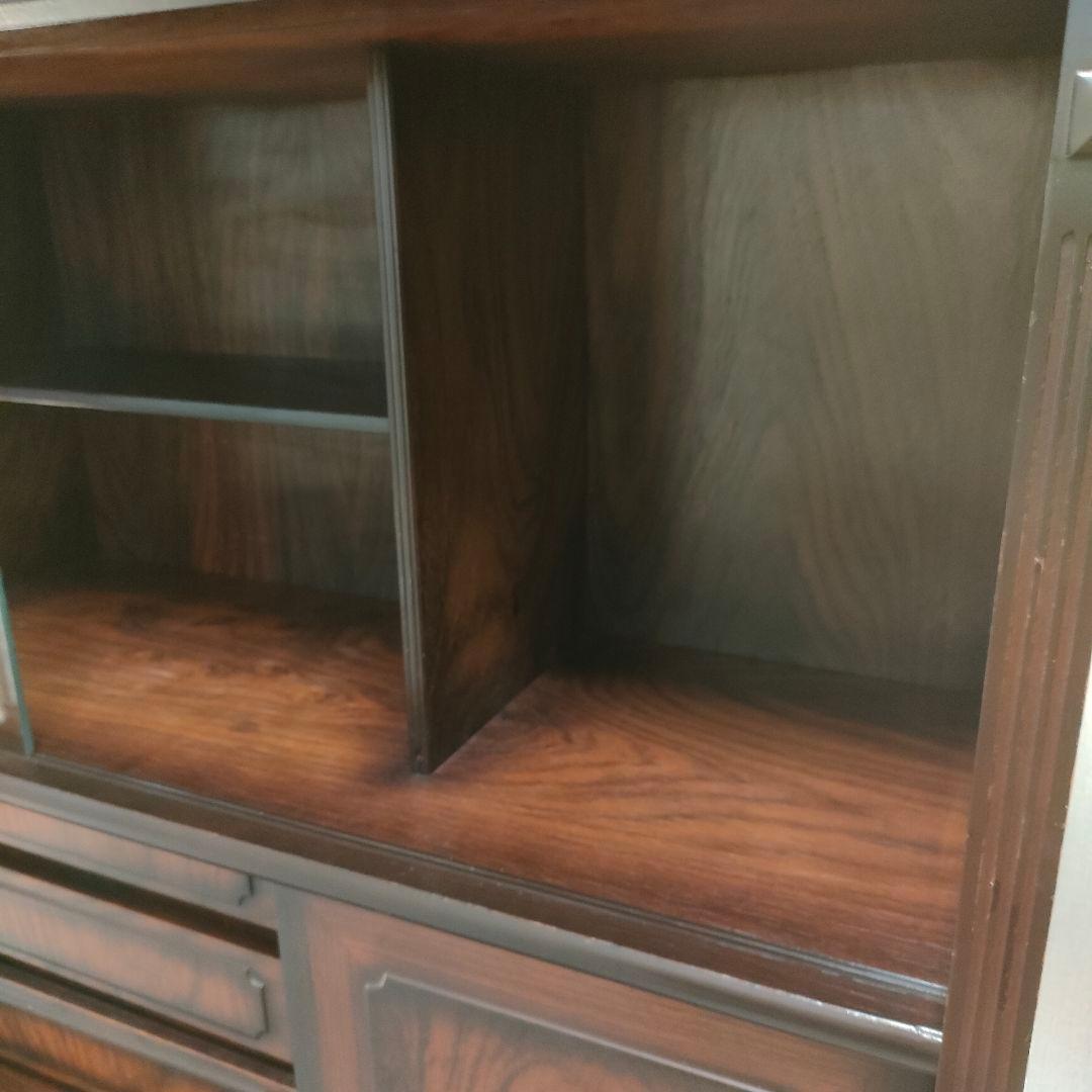 【ヴィンテージ】昭和レトロ和風ミッドセンチュリー キャビネット 飾り棚 食器棚
