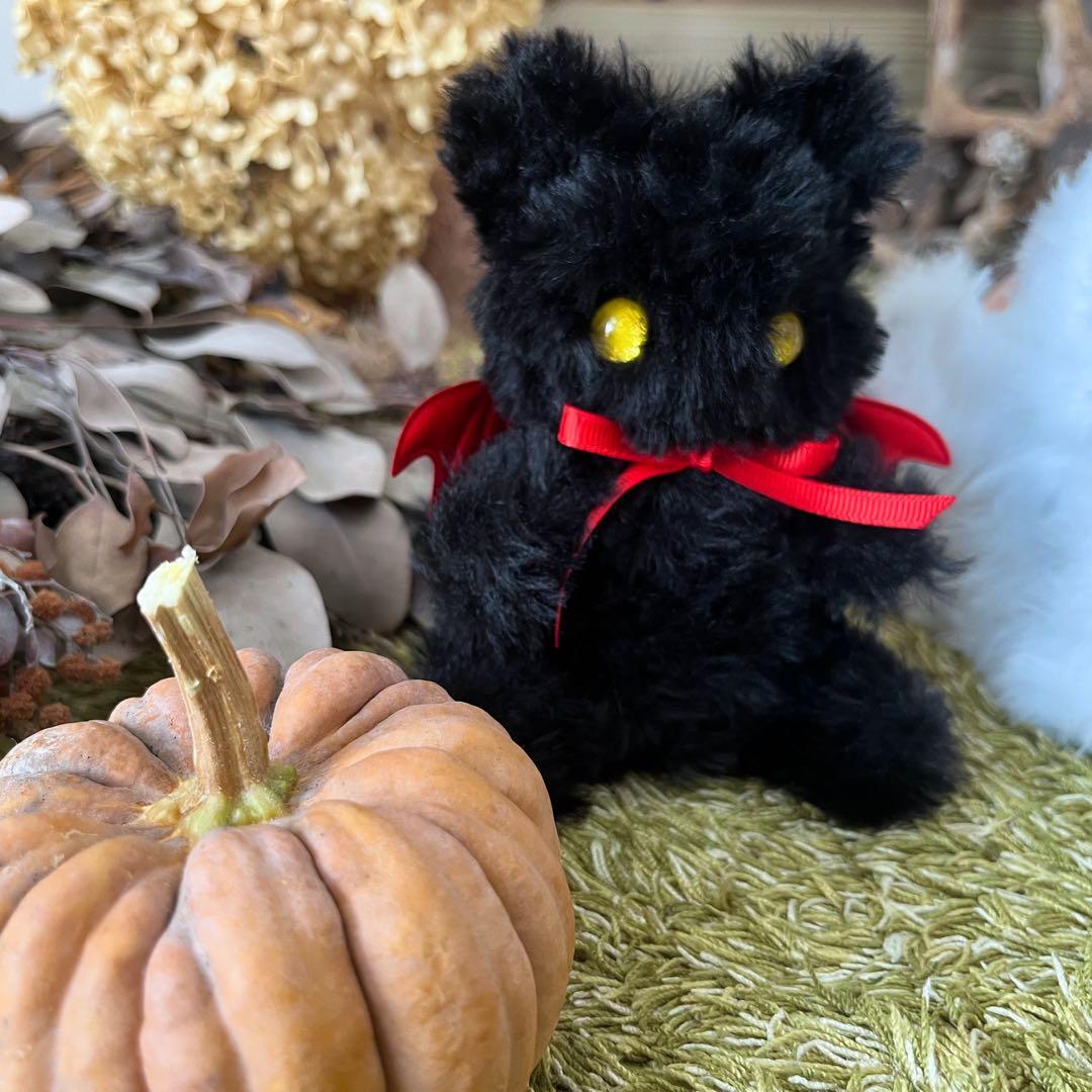 【sample】　あみぐるみ　オーダーメイド　ぬいぐるみ　ハロウィン　黒猫