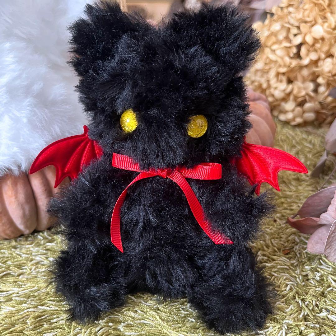 【sample】　あみぐるみ　オーダーメイド　ぬいぐるみ　ハロウィン　黒猫