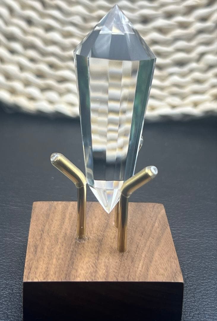 レア★天然水晶ヴォーゲルワンド 12面カット　ダブルポイント　高透明　美品