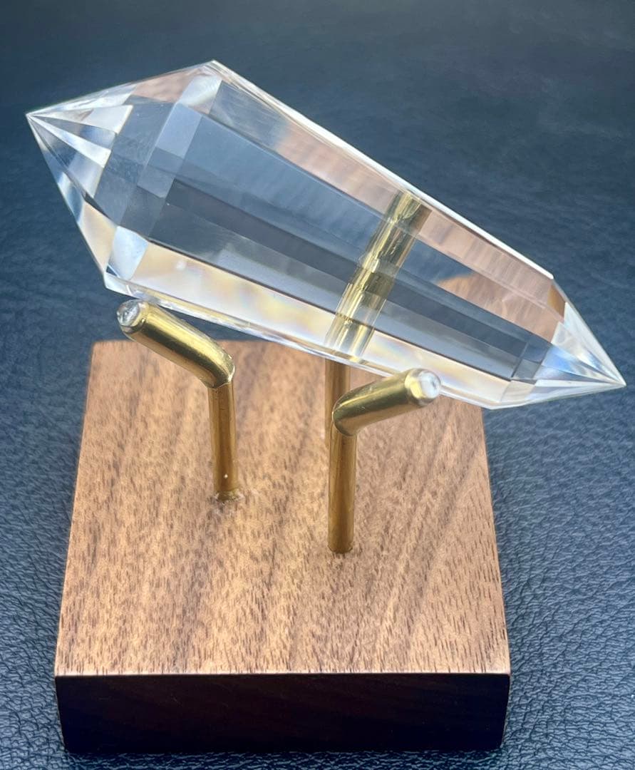 レア★天然水晶ヴォーゲルワンド 12面カット　ダブルポイント　高透明　美品