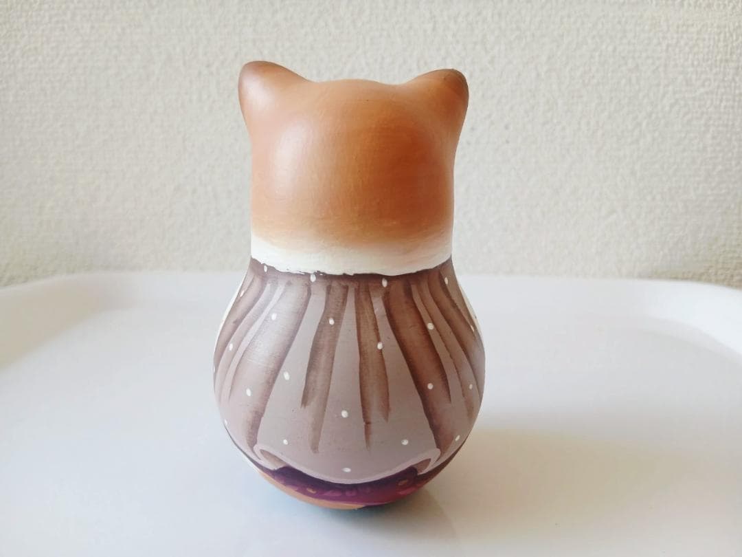 【CBT118】10cm級 おきあがりこぼし(大) スベトラーナ　ネコ